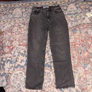 Abercrombie The Ankle Straight Ultra High Rise Jeans SZ 24/00 Reg Curve Love EUC
